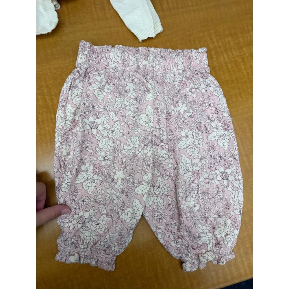 Next Baby Girls Clothes Bundle 4pc Floral Bunny Cardigan Romper 3-6M 6-9M
